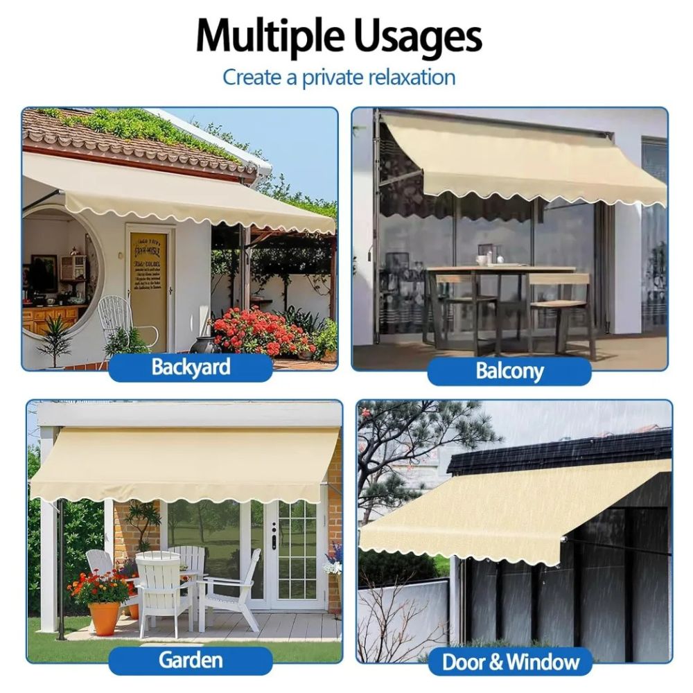 Outdoor No Drilling UV Protection Patio Sunshade Awning 1