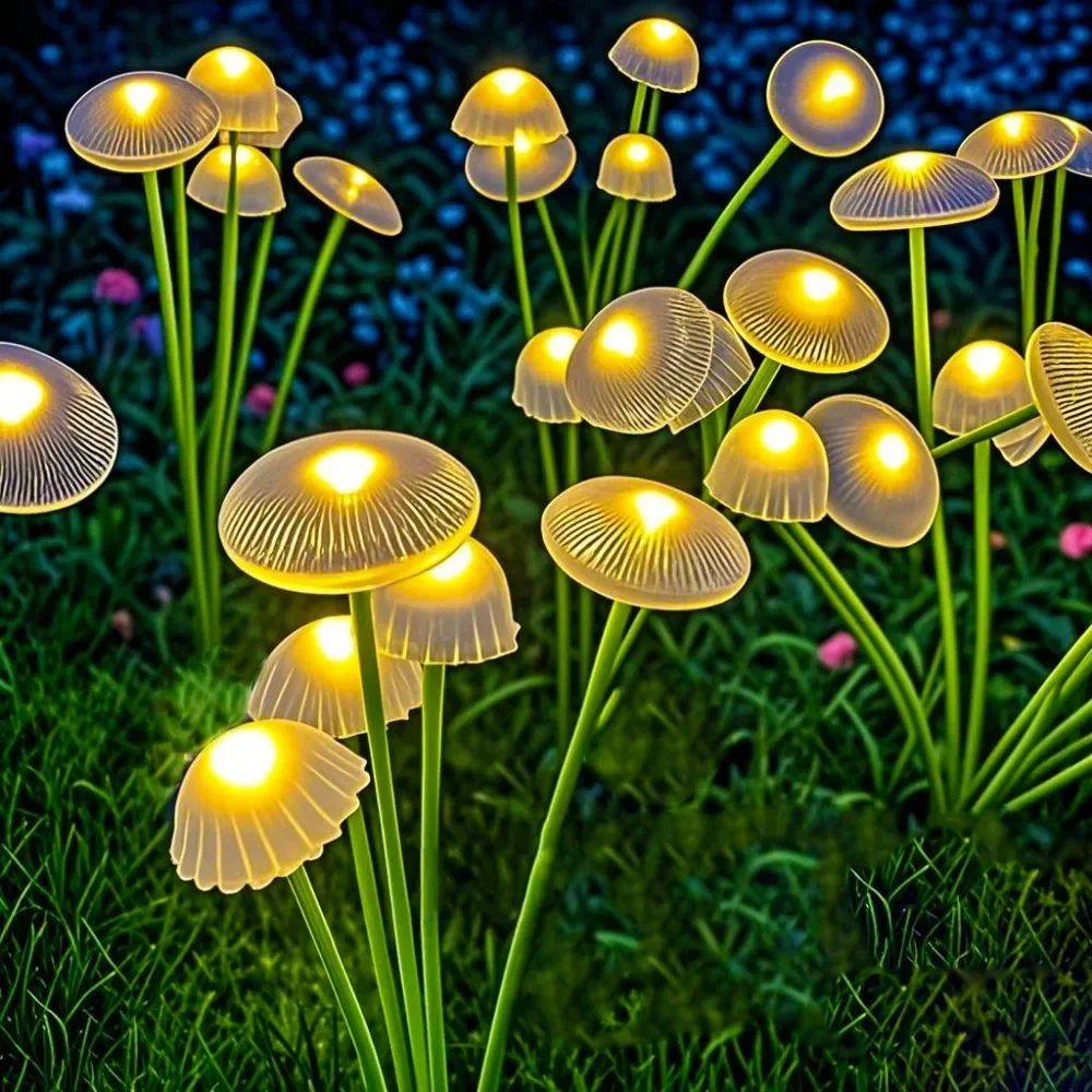 Solar Swaying Mushroom Garden Decor Lights 0