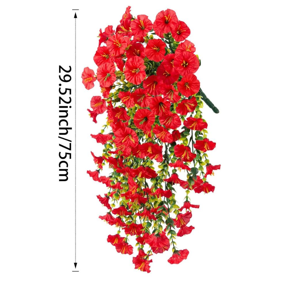UV Resistant Artificial Morning Glory Flower Hanging Decor 3